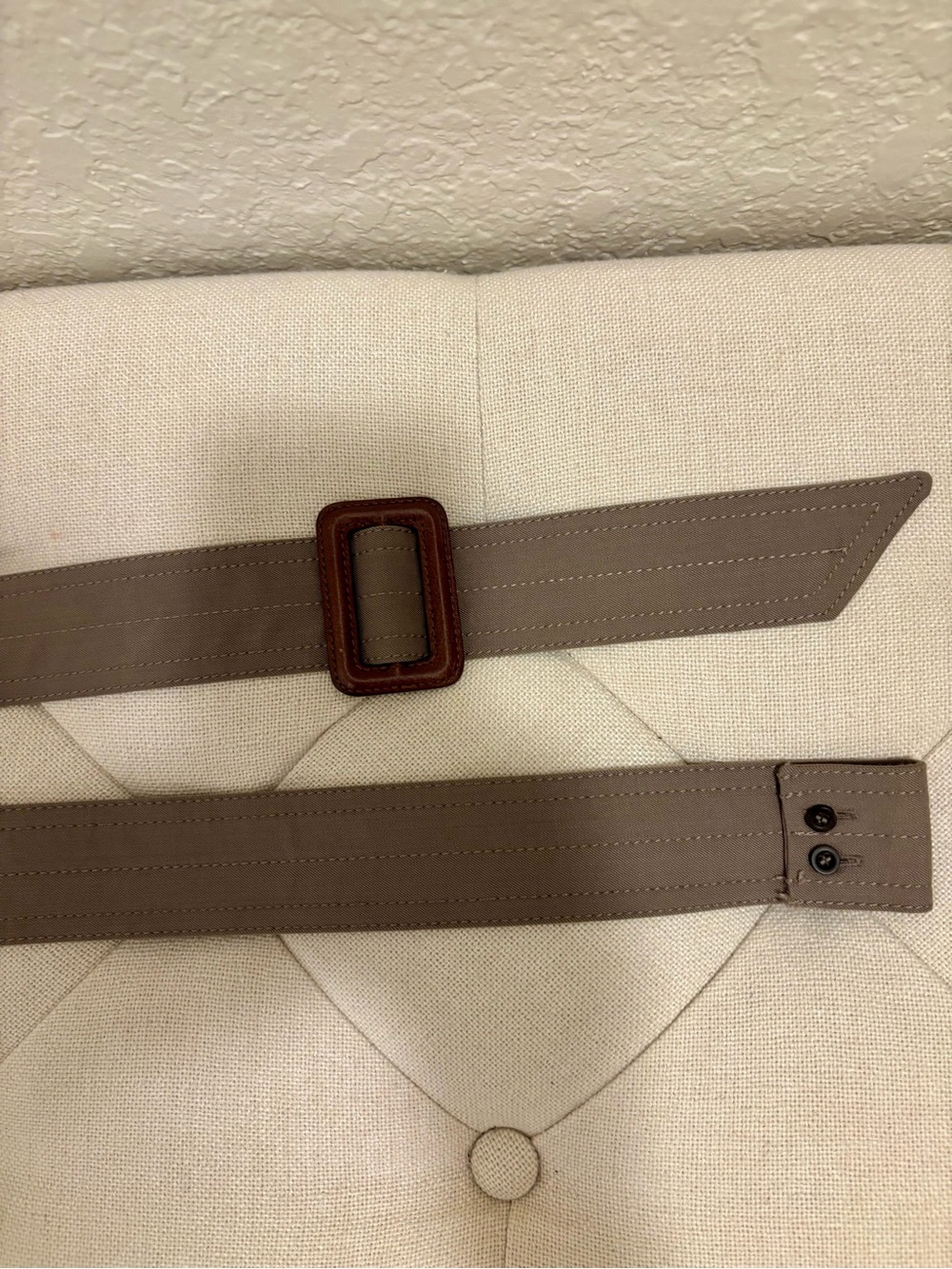 Brunello Cucinelli Taupe Pleated Chinos with Fabric Belt - Picture 8 of 8